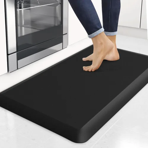 Miniatura 13 de StepRite Tapete de cocina antifatiga de 4/5 pulgadas de grosor, antideslizante, resistente a las manchas y al agua, tapete de escritorio para Azul