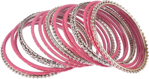 Miniatura 6 de Efulgenz Indian Bangle Set Rhinestone Crystal Boho Oxidized Bracelet Metal Bangle Set Jewelry for Women