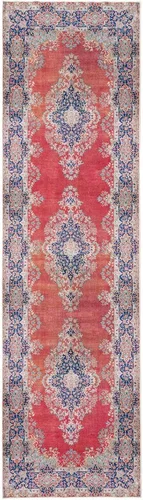 Miniatura 9 de DECOMALL Alfombra lavable de 2 pies 6 x 9 pies, alfombra para pasillo con respaldo de goma, antideslizante para cocina Rojo rosa