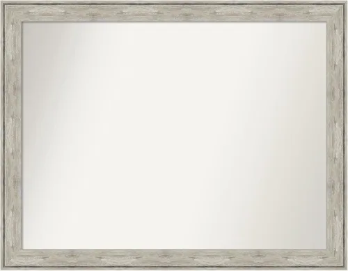 Miniatura 15 de Amanti Art Espejo de baño plateado para sobre fregadero, 28 x 47 pulgadas, espejo rectangular de plata imperial, marco de madera tradicional de gran