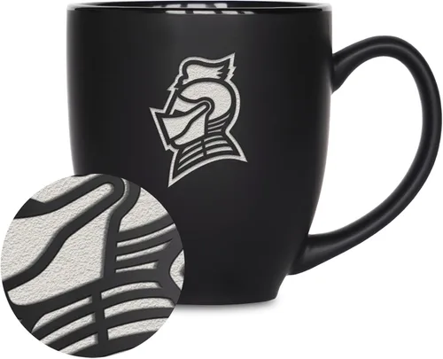 Miniatura 143 de Rico Industries - Taza de cerámica mate negra con grabado láser estándar de 15oz para NCAA (escuelas T & U) - Para bebidas calientes o frías