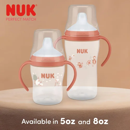 Miniatura 7 de NUK Perfect Match - Taza de aprendizaje con pajita, 8 onzas, paquete de 2 – Pajita suave, asas de fácil agarre, sin BPA, taza de transición a prueba
