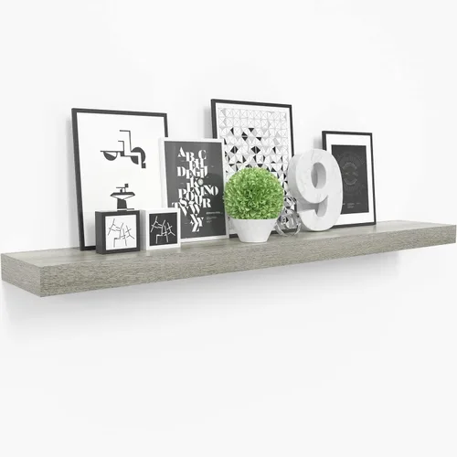 Miniatura 26 de Ballucci - Estantes flotantes, juego de estantes de pared de madera de 36" con soportes invisibles para baño, sala de estar, dormitorio, cocina