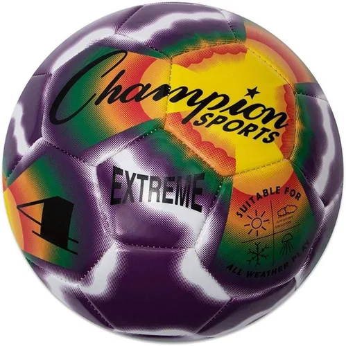 Miniatura 6 de Champion Sports Extreme Tie-Dye - Balón de fútbol duradero para todo tipo de clima para niños, jóvenes y adultos, tamaños 3, 4, 5