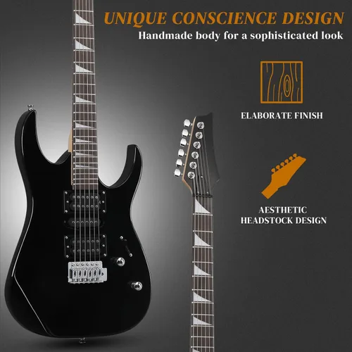 Miniatura 5 de Ktaxon Guitarra Eléctrica de 39" con Amplificador de 20 Vatios, Kit de Guitarra de Inicio Modelo 170 de Tamaño Completo para Principiantes
