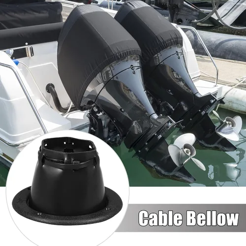 Miniatura 2 de X AUTOHAUX 4.7 in 4.72 "barco marino cambio de dirección Cable de arranque fuelle protector para coche barcos yates barcos arnés botas negro
