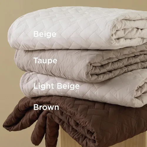 Miniatura 3 de Bedsure Colchas de tamaño Queen - Colchas ligeras tamaño Queen con patrón de tejido de cesta, juego de ropa de cama suave, juego de edredón beige 16