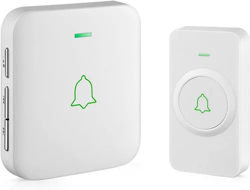 Miniatura 9 de AVANTEK Timbre de puerta inalámbrico, mini CB-11 timbre impermeable que funciona a 1000 pies con 52 melodías, 5 niveles de volumen y flash LED