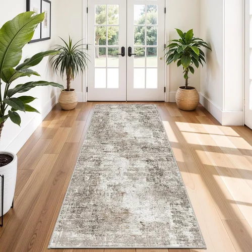 Miniatura 84 de Alfombra antideslizante lavable de 2 x 3 pies - Alfombra suave de pelo bajo para cocina, entrada y dormitorio - Tapete moderno para puerta