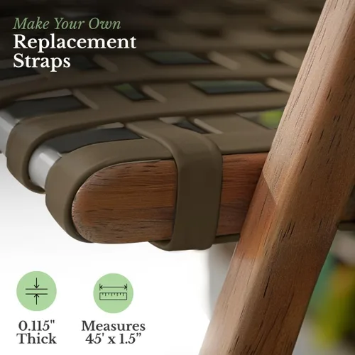 Miniatura 2 de Correa de vinilo rollo de 1.5 pulgadas de ancho x 45 pies para sillas de patio, muebles de césped y sillas de terraza, haz tus propias correas