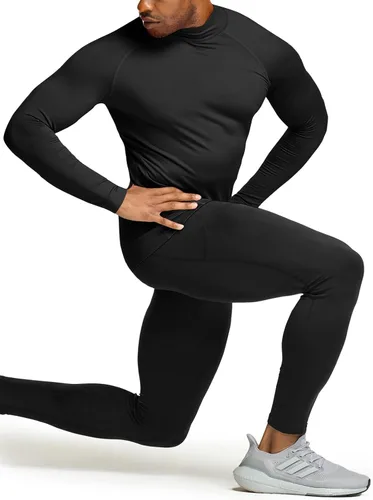 Miniatura 8 de ATHLIO 2 or 3 Pack Men's Thermal Long Sleeve Compression Shirts, TurtleMock Winter Sports Base Layer, Active Running Shirt