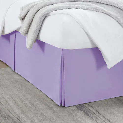 Miniatura 39 de Nestl Falda de cama individual blanca – Falda de cama de tamaño individual de 14 pulgadas de caída – Faldas de cama de microfibra cepillada – Falda
