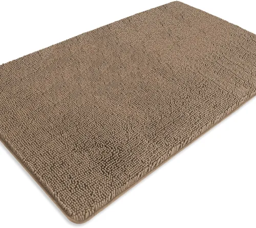 Miniatura 228 de Alfombra de baño pequeña de 12 x 18 pulgadas, lavable y absorbente, antideslizante, alfombra de baño de felpilla gruesa y suave para baño, ducha