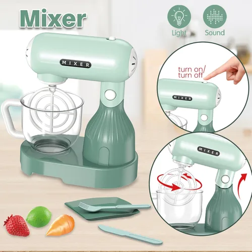 Miniatura 5 de Accesorios de cocina de juego para niños, juego de simulación de cocina con juguetes de electrodomésticos de cocina con cafetera, tostador