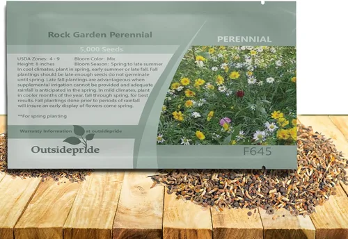 Outsidepride Perennial Rock Garden - Mezcla de semillas de flores silvestres, 5000 piezas, fácil de cultivar, tolerante a la sequía, mezcla colorida