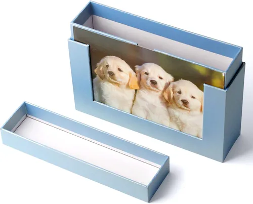 Miniatura 2 de Cajas de fotos de cartón para fotos de 5 x 7 pulgadas, juego de cajas de almacenamiento de fotos familiares, caja de álbum de fotos, caja de Blue2