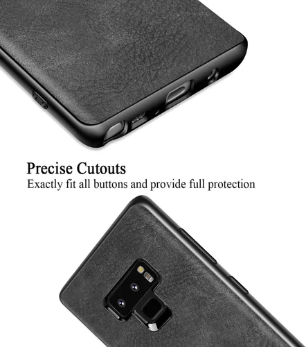 Miniatura 4 de Funda para Samsung Galaxy Note 9, delgada, de piel sintética, estilo vintage, a prueba de golpes, ligera, de poliuretano termoplástico suave