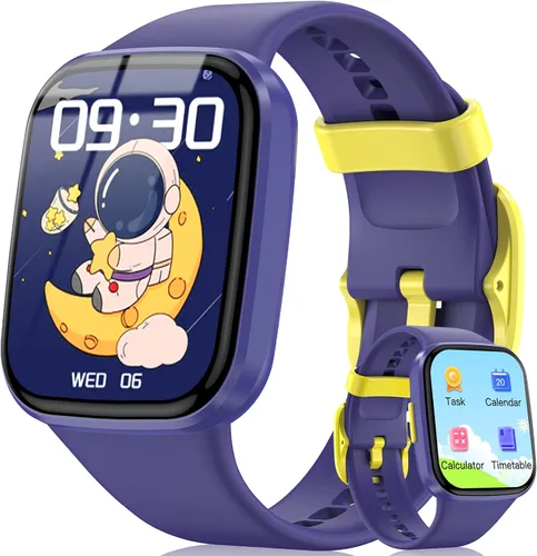Miniatura 10 de Reloj inteligente para niños, no necesita aplicación/teléfono, pantalla táctil HD, rastreador de actividad física con frecuencia cardíaca, monitor