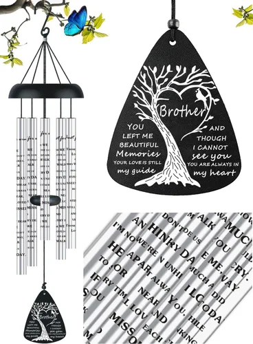 Miniatura 19 de Regalos de duelo conmemorativos de simpatía para la pérdida de papá, padre, Campanas de viento conmemorativas de simpatía para la pérdida de padre