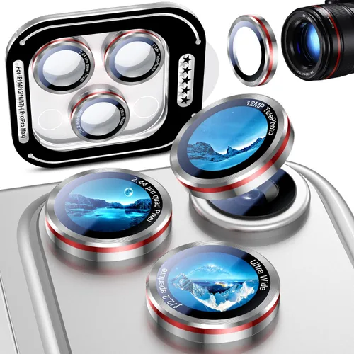Miniatura 36 de Uyiton para iPhone 17 Pro Max/17 Pro/16 Pro Max/16 Pro/15 Pro Max/15 Pro/14 Pro Max/14 Pro Protector de lente de cámara - Cubierta de cámara