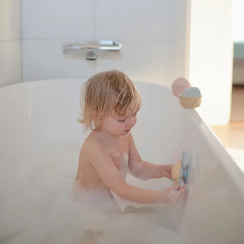 Miniatura 7 de mushie Juguete giratorio de succión Sunshine Juguetes sensoriales para niños pequeños para baño y juego