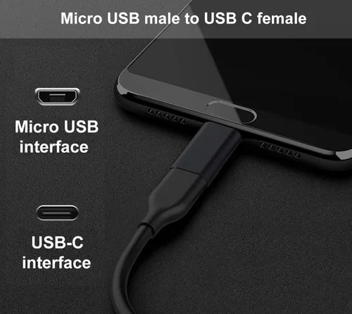 Miniatura 6 de Adaptador USB C a Micro USB, USB tipo C hembra a micro USB macho compatible con Samsung Galaxy S7/S6/S5/S4/S3, Note 5/4/3, teléfonos Android