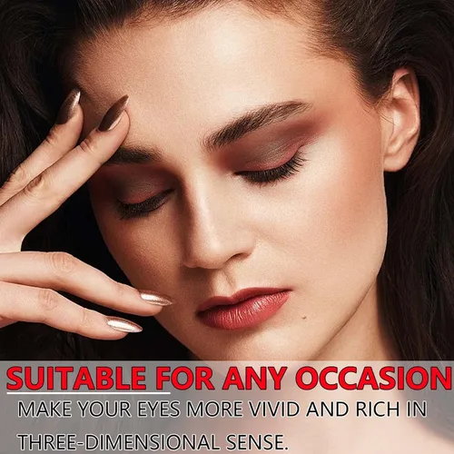 Miniatura 6 de Paleta de sombras de ojos desnudas de 12 colores, paleta de sombra de ojos con purpurina brillante, paleta de sombra de ojos ahumada natural
