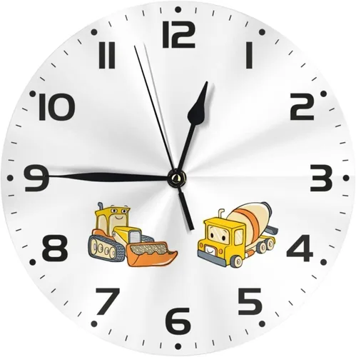 Miniatura 14 de Reloj de pared para niños y niñas, de 10 pulgadas, silencioso, sin tictac, fácil de leer, para niños, niñas, decorativo para habitación de niños
