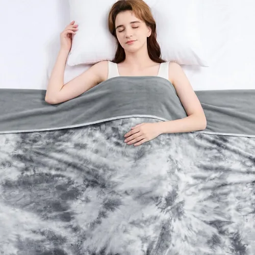 Miniatura 13 de Topcee Manta de Tiro Refrescante para Sudores Nocturnos Decorativa Tie Dye, Absorbe el Calor para Mantenerte Fresco en Noches Cálidas, Q-Max 0.5