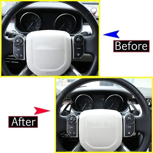 Miniatura 2 de Aleación de aluminio Volante Paletas de cambio de engranajes Accesorio de coche para Land Rover Discovery 4 LR5 L462 Sport Evoque Vogue para Jaguar