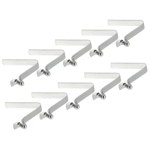 PATIKIL Broches de paleta de kayak de 0.197 x 0.118 in, paquete de 10 clips de acero en forma de V de un solo pasador, clips de resorte, tubo de