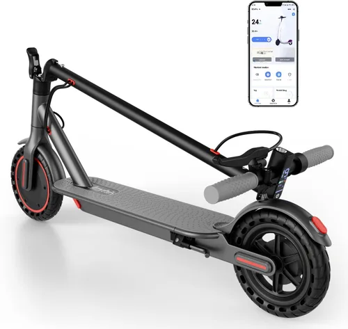Miniatura 13 de Joyhis Patinete eléctrico para adultos – 19/22 MPH y rango de 15/22 millas, neumáticos sólidos de 8.5 pulgadas/10 pulgadas plegable E-Scooter