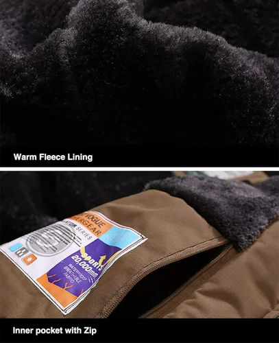 Miniatura 6 de MAGCOMSEN - Chaqueta de invierno para hombre, impermeable, abrigada, con forro polar y múltiples bolsillos