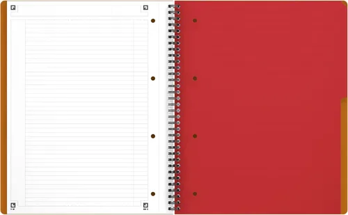Miniatura 6 de Oxford International - Cuaderno activo con tapa de polietileno A4+, rayas estrechas con margen y perforado, incluye divisor reposicionable, 80