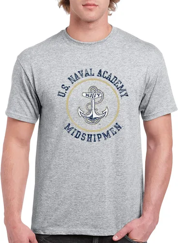 Miniatura 2 de UGP Campus Apparel AS04 - Camiseta con logotipo de círculo envejecido los guardiamarinas de la Academia Naval de los EE.UU.