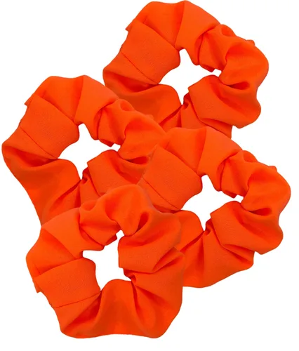 Miniatura 7 de Bandas elásticas para el cabello de neón, coleteros de color liso verde neón (4 unidades)