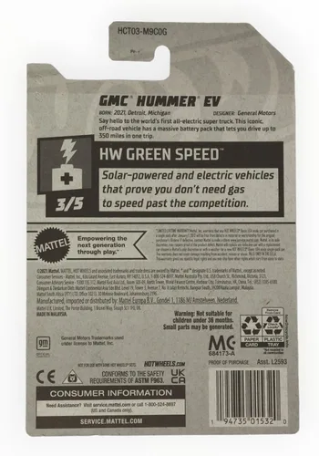 Miniatura 2 de Hot Wheels 2022 - GMC Hummer EV - HW Verde Velocidad 3/5 [Amarillo] 130/250