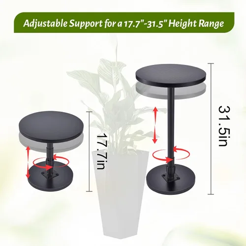 Miniatura 2 de Juego de 2 piezas de macetas de madera, elevador ajustable de 17 a 30 pulgadas para macetas interiores, relleno de macetas resistente para macetas