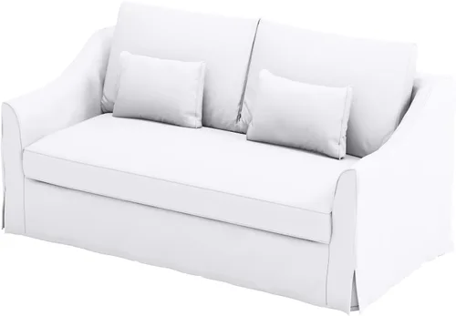 Miniatura 6 de Farlov Funda de repuesto para sofá biplaza (ancho 70 pulgadas, no 85.8 pulgadas) compatible solo con IKEA Farlove funda (algodón blanco 70 pulgadas)