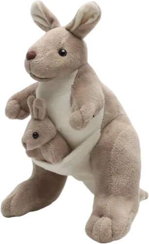 Miniatura 9 de Juguete de peluche de canguro de 9.84 pulgadas con Baby Joey, linda muñeca de peluche, suave canguro mamá y bebé, cumpleaños perfecto para niños