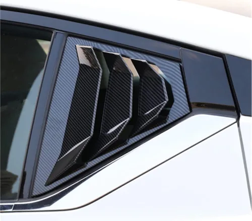 Miniatura 4 de Persianas para ventana lateral trasera Nissan Altima 2019-2024, estilo carreras, rejillas de ventilación de aire, 1 par (fibra de carbono)