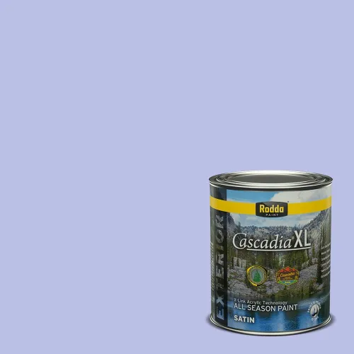Miniatura 32 de Rodda Paint CASCADIA XL Pintura e imprimación de satén exterior en uno, cuarto de galón, bikini lavanda
