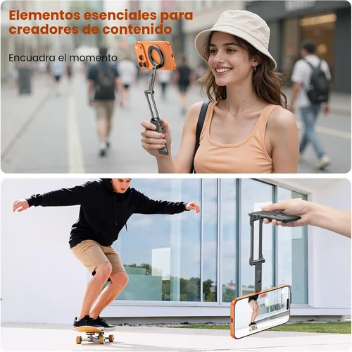 Miniatura 6 de OMOTON TP06 [Cordón equipado] para gancho de trípode MagSafe con parte trasera magnética y base Arca-Suiza, rotación de 360° con tornillo de 1/4