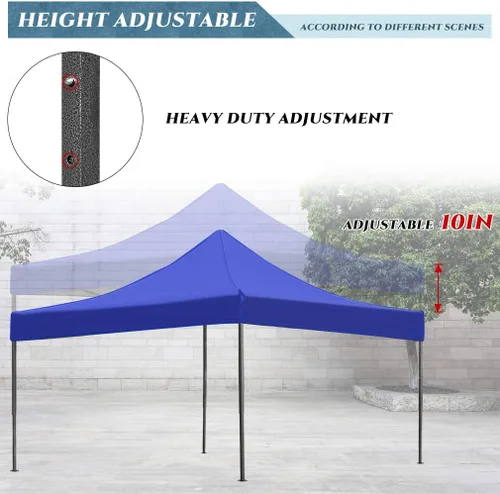Miniatura 3 de Tienda de campaña desplegable, toldo desplegable de 10 x 10 pies, toldo Oxford 420D impermeable con revestimiento plateado, 10 x 10 pies