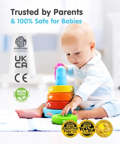 Miniatura 2 de BEST LEARNING Stack & Learn - Juguete apilable de actividades educativas de desarrollo para bebés de 6 o 9 meses en adelante Regalo de cumpleaños