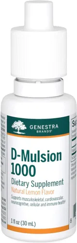 Miniatura 4 de Genestra Brands D-Mulsion 1000 - Suplemento líquido de vitamina D - Sabor natural a limón - 1 onza líquida