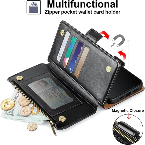 Miniatura 4 de Antsturdy Funda para Samsung Galaxy S22 Ultra 5G con tarjetero para mujeres y hombres, funda para teléfono Galaxy S22 Ultra 5G, bloqueo RFID, piel