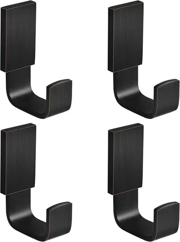 Miniatura 18 de BESy Ganchos individuales para toallas para baño, cocina, garaje, estilo cuadrado, ganchos para bata y sombrero, montaje en pared con tornillos