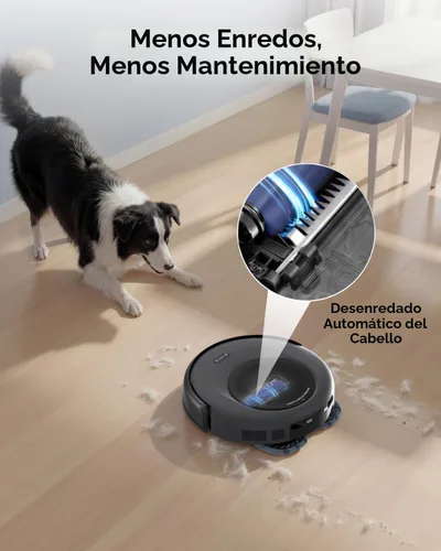 Miniatura 6 de eufy Robot aspirador Omni C20, 7,000 Pa, 60 días de autovaciado, lavado automático de trapeador, secado automático, 3.35 pulgadas ultra delgado