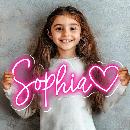 Letrero de neón personalizado – Letrero de neón LED personalizado con nombre para decoración de pared, dormitorio, regalos de cumpleaños para niñas